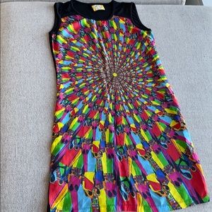 Designer silk and jersey dress